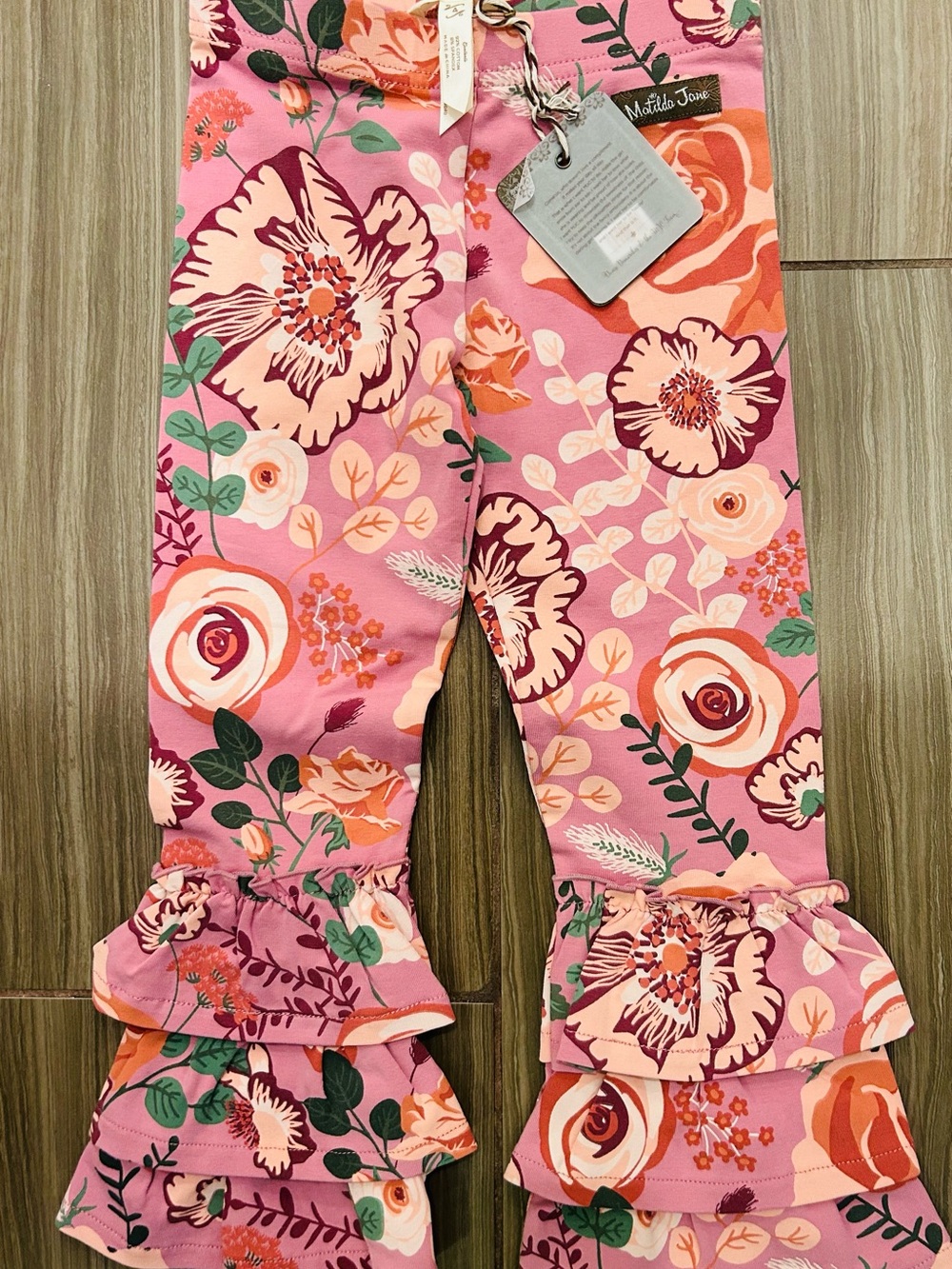 Matilda Jane Pink Floral Ruffle Matching Set - Picture 3 of 3